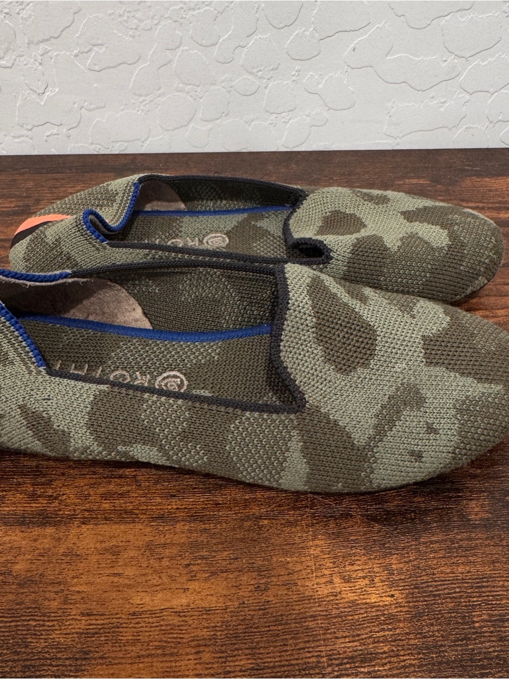Rothy's Olive Green Camo Loafer Flats Girls 13